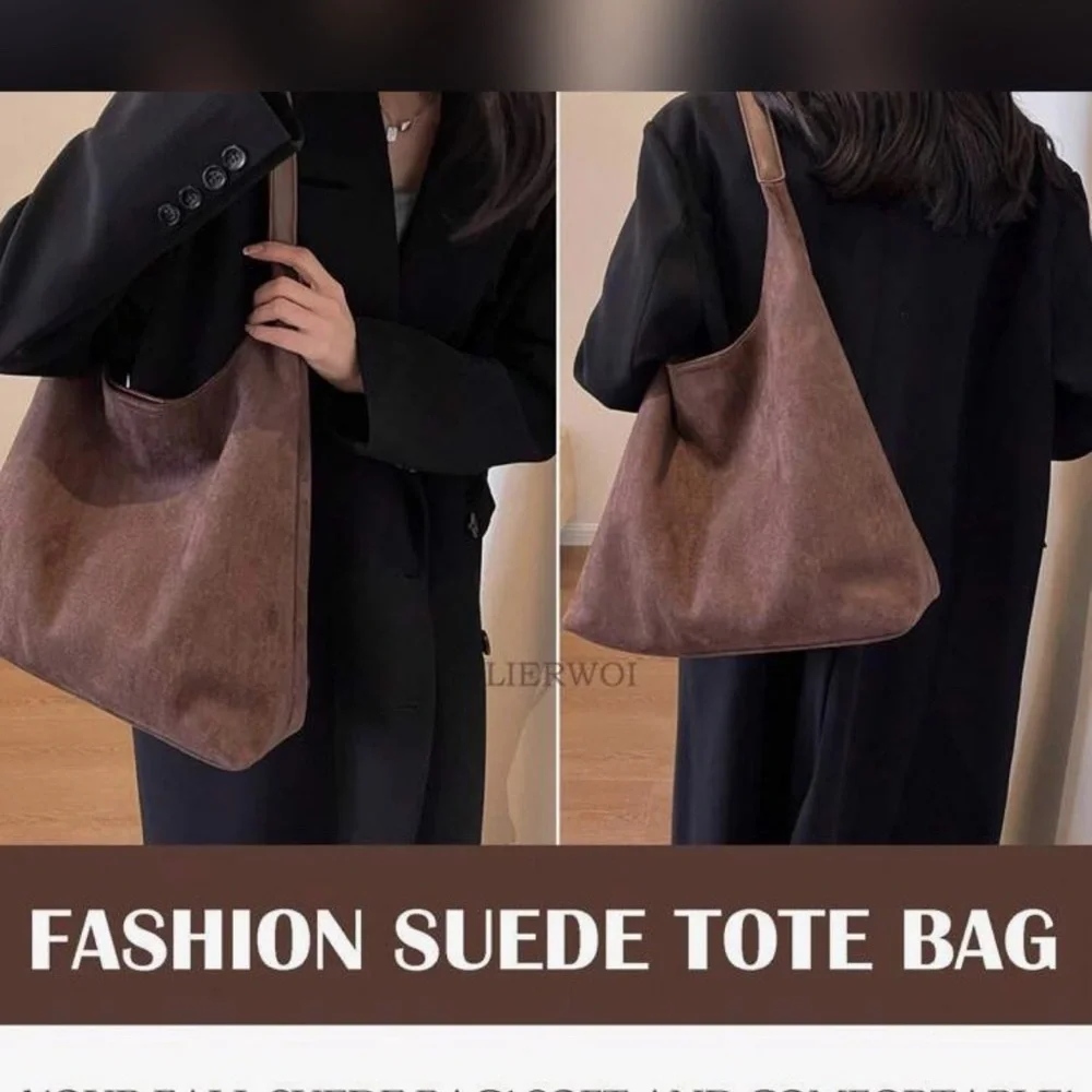 Brown Suede Tote - Picture 3 of 5
